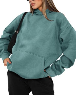 Women's Hoodies Sweatshirts Cute Long Sleeve Tops Loose Fleece Pullover Shirts with Pocket
